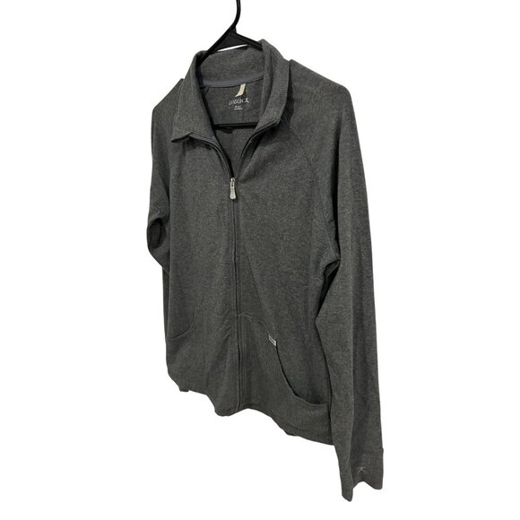 Danskin Gray Full Zip Athletic Jacket With Pockets Sz Medium - Picture 3 of 11